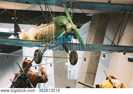 Minsk, Belarus - December 20, 2015: World War Ii Soviet Russian Light Night Bomber Po-2 In Belarusia