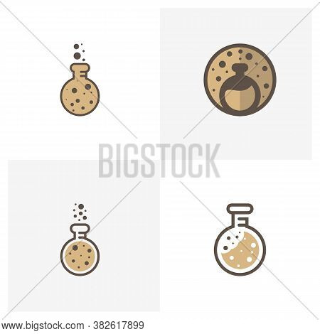 Set Of Lab Cookies Logo Design Vector Template, Icon Symbol, Creative Design Concepts