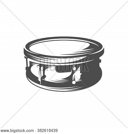 Realistic Drum Design Vector. Silhouette Of Drum. Vector Illustration