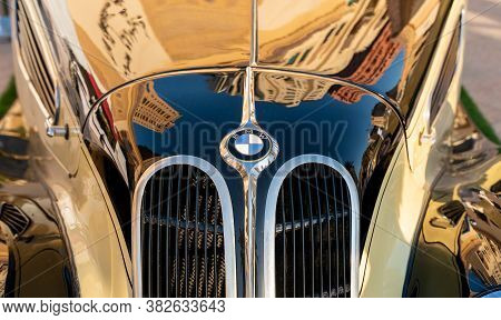 Doha,qatar- 30 March 2020: 1937 Bmw 327 Classic Car Cabriolet