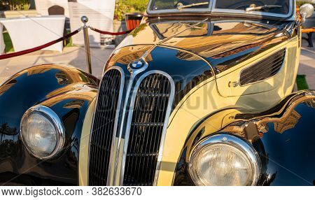 Doha,qatar- 30 March 2020: 1937 Bmw 327 Classic Car Cabriolet