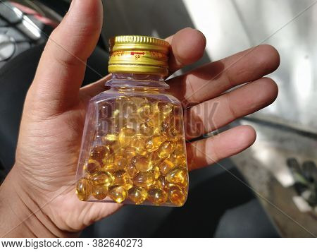 Mumbai, Maharastra/india- April 10 2020: A Bottle Full Of Medicinal Tablets That Can Help Cure Some 