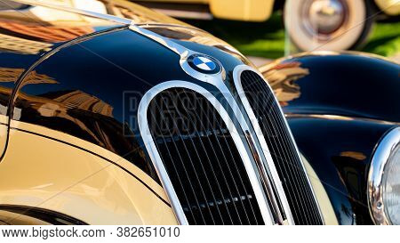 Doha,qatar- 30 March 2020: 1937 Bmw 327 Classic Car Cabriolet