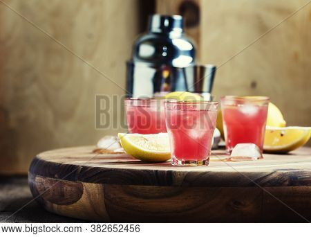 Watermelon, Lemon Drink, Black Background, Selective Focus