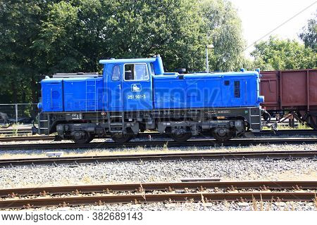Putbus, Deutschland, Germany\n10.08.2020\nshunting Locomotive In Putbus Station On The Island Of Rüg