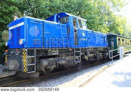 Lauterbach, Deutschland, Germany\n12.08.2020\nshunting Locomotive In Lauterbach Station On The Islan