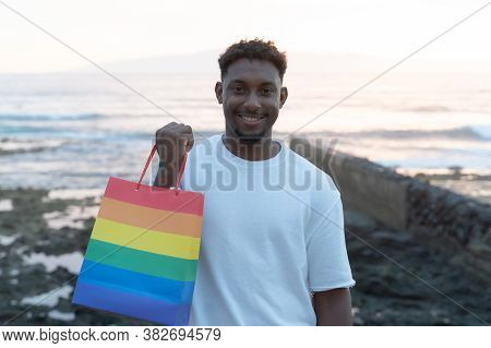Man Giving Credit Card To Woman For Purchase. Girlfriend Is Very Happy For Credit Card. Buying Cloth