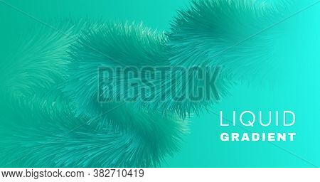 Blue Gradient Fluid. 3d Graphic Movement. Vibrant Pattern. Color Modern Gradient Fluid. Geometric Wa