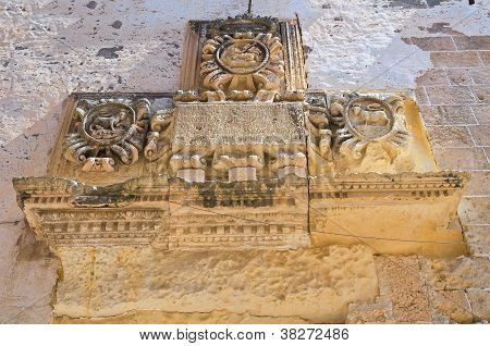Historiske palace. Nardo. Puglia. Italien.