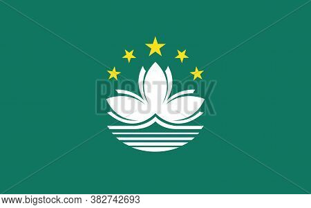 Macau Flag Vector Graphic. Rectangle Macanese Flag Illustration. Macau Country Flag Is A Symbol Of F