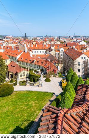 Vrtbovska Garden - Beautiful Baroque Garden Multiple Terraced Platforms, Lesser Town Of Prague, Czec