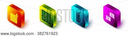 Set Isometric Electric Wiring Of Socket In Fire, Fire Hose Cabinet, Lighter And Phone With Emergency