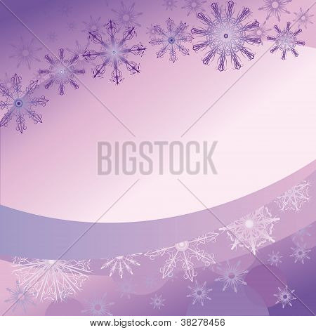紫色背景与微妙的雪花