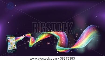 Mobiltelefon Rainbow bakgrund