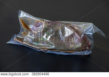 Raw Meat In A Sous Vide Bag