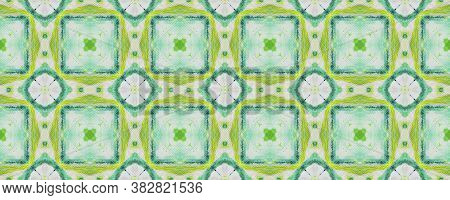 Ethnic Boho Seamless Pattern. Grey Art Print Geometric. Yellow Curtain Seamless Design. Ikat Seamles