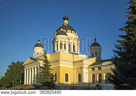 Spaso-preobrazhensky Cathedral On The Embankment Of Volga River