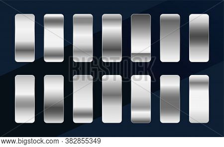 Silver Chrome Platinum Or Aluminium Metallic Gradients Set