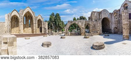 Church Of Panagia Tou Bourgou In Rhodes Island, Greece