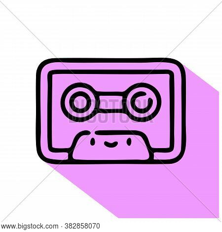 Casette Vector Icon. Casette Editable Stroke. Casette Linear Symbol For Use On Web And Mobile Apps, 