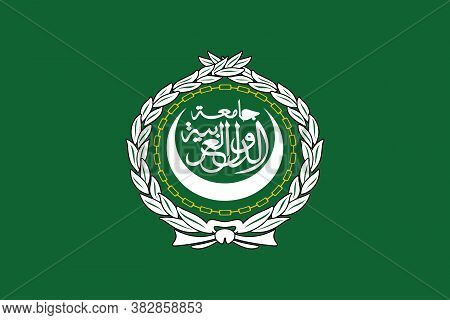 Arab League Flag, Official Colors And Proportion Correctly. Arab League Flag.