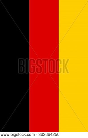 Vertical Germany Flag. Germany National Flag. Official State Symbol Of Country.