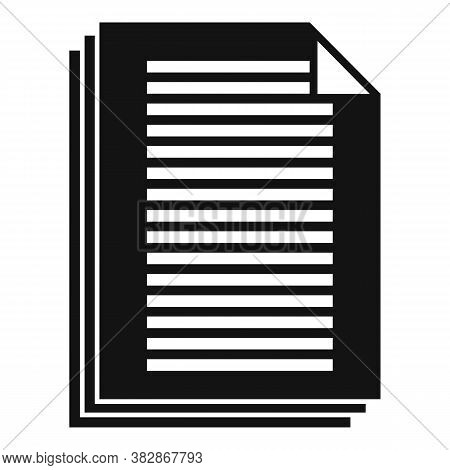 Summary Papers Icon. Simple Illustration Of Summary Papers Vector Icon For Web Design Isolated On Wh