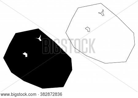 Korhogo City (ivory Coast, Republic Of Cote D'ivoire, Savanes District) Map Vector Illustration, Scr