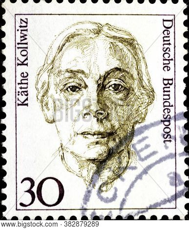 02 11 2020 Divnoe Stavropol Territory Russia The Postage Stamp Germany 1991 Famous Women Kathe Kollw