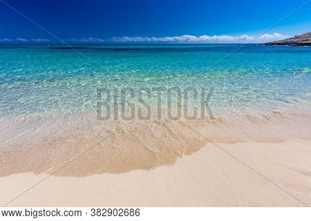 Beautiful sandy beach of Cala Mesquida, Mallorca, Mediterranean Sea, Balearic islands, Spain