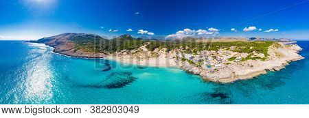 Beautiful sandy beach of Cala Mesquida, Mallorca, Mediterranean Sea, Balearic islands, Spain