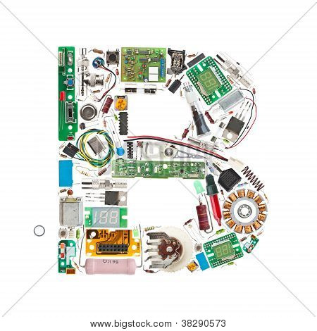 Letra de componentes electrónicos