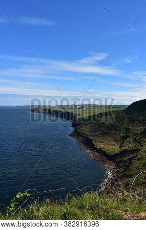 Stunning Shoreline Along The Sea Cliffs Of St Bees In England.