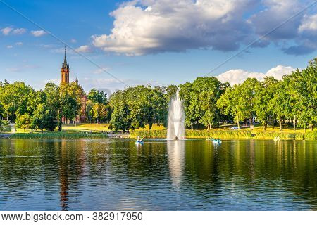 View Of The Druskininkai City From The Lake Druskonis