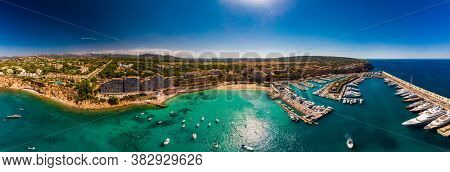 Aerial view, marina Port Adriano, El Toro, region Santa Ponca, Majorca, Balearic Islands, Spain