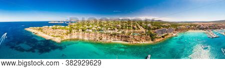 Aerial view, marina Port Adriano, El Toro, region Santa Ponca, Majorca, Balearic Islands, Spain