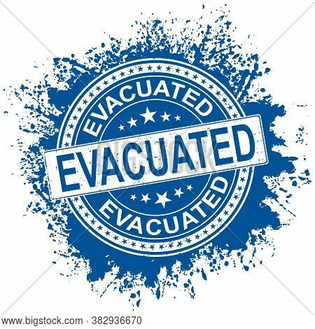 Blue Welcome To Hanoi. Stamp. Splash On White Background