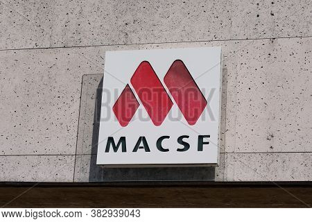 Bordeaux , Aquitaine / France - 08 25 2020 : Macsf Logo Sign Front Of Agency Health Insurance Compan