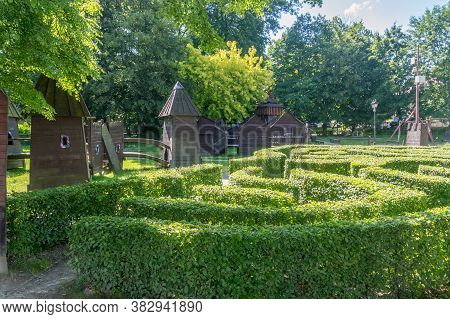 Bochnia, Poland - June 13, 2020: Children's Playground Founded By Stalprodukt.