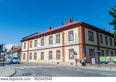 Bochnia, Poland - June 13, 2020: Old Polish School Of Higher Education (polish: Staropolska Szkola W