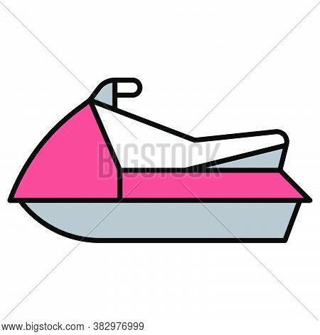 Personal Watercraft Icon, Summer Vacation Related Vector Illustration