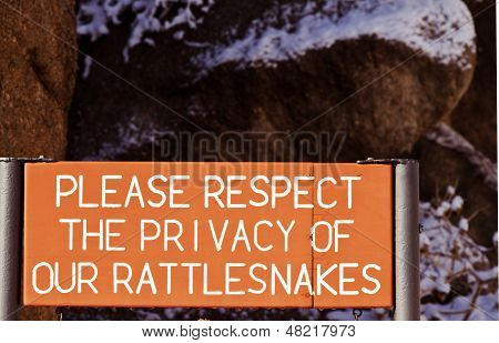 Varovný signál pro Rattlesnakes