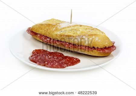Sausage Sandwich, Typical Basque Cap.