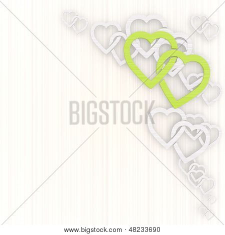 Illustration Of A Creative Two Hearts Background With Pictogram