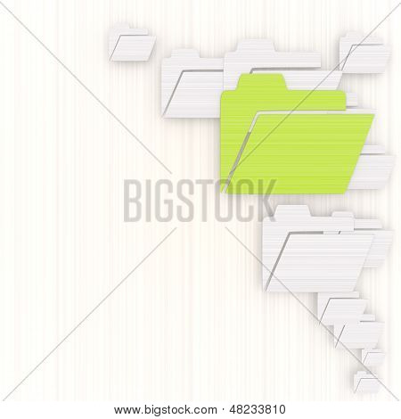 3D Render Of A Dapper Folder Background With Pictogram