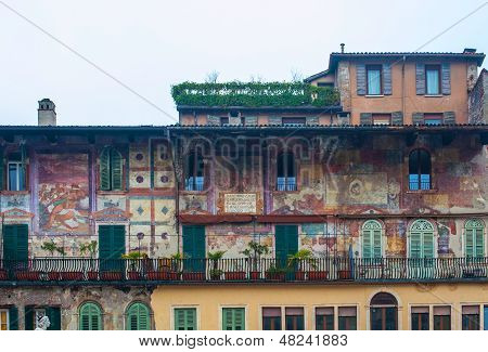 Piazza Erba, Verona, Italy