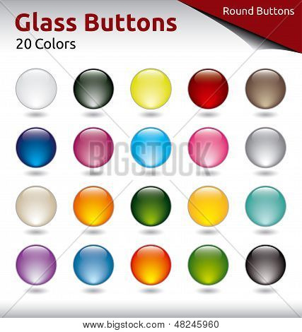 Glas-Buttons