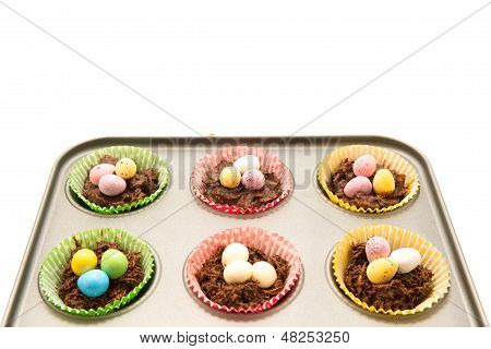 Chokolade påske reder om at gå i ovnen