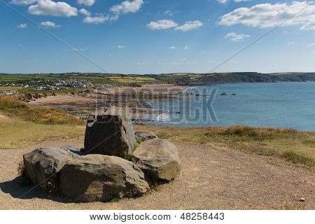 Widemouth Bay near Bude Cornwall England UK on a summer day