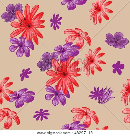 Carino floreale seamless pattern